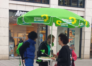 26. April 2014: Grüner Straßenwahlkampf gestartet