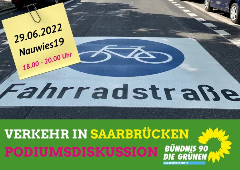 Grüne Saarbrücken laden ein zur Veranstaltung „Verkehr in Saarbrücken“
