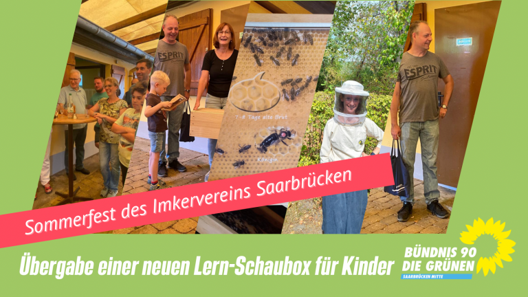 GRÜNE Saarbrücken unterstützen Imkerverein Saarbrücken mit Lernmaterial für Kinder